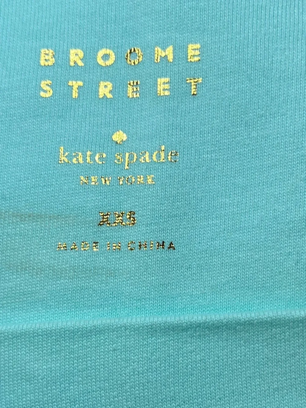 Kate Spade Brome Street Aqua Everyday Short Sleeve Cotton Tee Size XXS NWT
